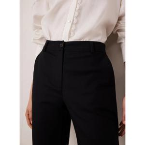 Mint Velvet Black Cropped Tapered Trousers